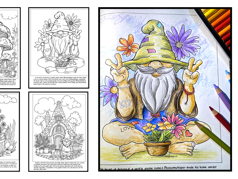 Page detail from the book Gnome Lovers Activity Book