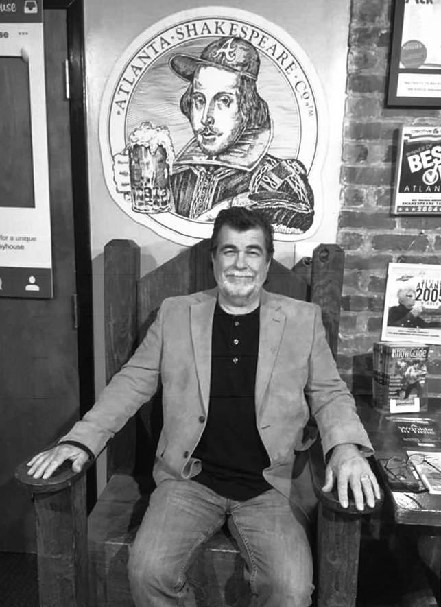 Photo of author and artist Skip Dyrda at the Atlanta Shakespeare Theater